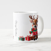 Schattigee trendy moderne Humor Grappige kerst Grote Koffiekop (Voorkant rechts)