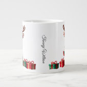 Schattigee trendy moderne Humor Grappige kerst Grote Koffiekop (Voorkant)