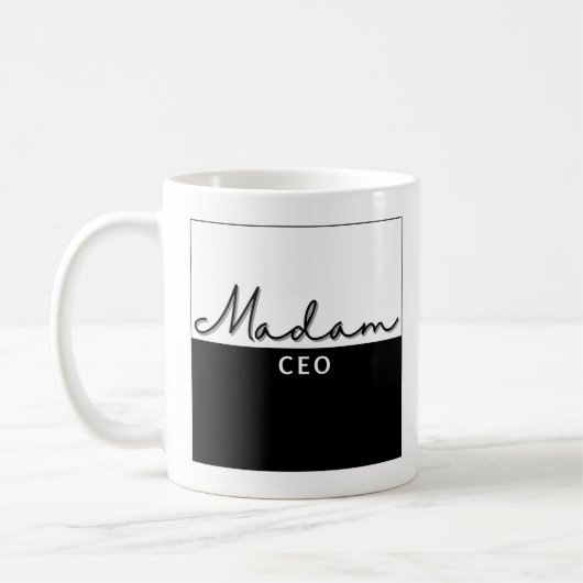 Schattigee trendy moderne Madam CEO Coffee Mok (Links)