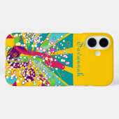 Schattigee trendy moderne roze zwaluwvogel Case-Mate iPhone case (Achterkant (horizontaal))