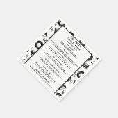 Schattigee trendy retro vinyl muziek bruiloft leuk servet (Hoek)