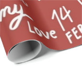 Schattigee trendy rode Valentijnsdag Cadeaupapier (Rol Hoek)