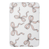 Schattigee trendy roze lintbogen geschetst in zwar badmat (Voorkant Verticaal)