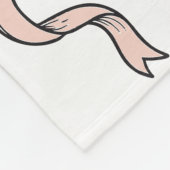 Schattigee trendy roze lintbogen geschetst in zwar fleece deken (Hoek)