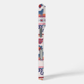 Schattigee Trendy Roze Luipaard Patroon Mix Stripe Case-Mate iPhone Case (Achterkant / Rechts)