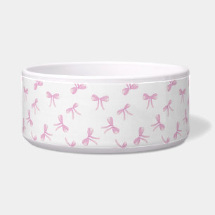 Schattigee trendy Roze strik Frilly Coquette Pet Voerbakje