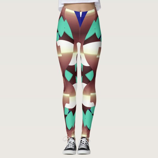Schattigee trendy veelkleurige "Ratti_Creative_Art Leggings (Voorkant)