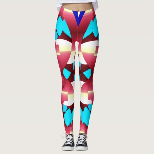 Schattigee trendy veelkleurige "Ratti_Creative_Art Leggings (Voorkant)