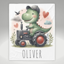 Schattigee Trex Dinosaurus Rijden van een Tractor