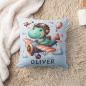 Schattigee Trex Dinosaurus Vliegen Een Charmant Vl Kussen (Deken)