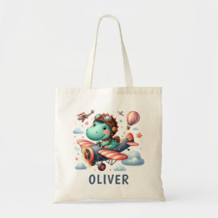 Schattigee Trex Dinosaurus Vliegen Een Charmant Vl Tote Bag
