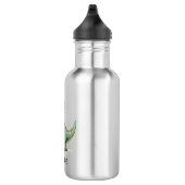 Schattigee Trex spelen basketbal gepersonaliseerd Waterfles (Rechts)