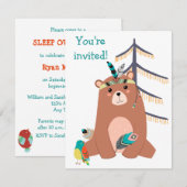 Schattigee Tribal Beer Verjaardagsfeest Uitnodigin Kaart (Voorkant / Achterkant)