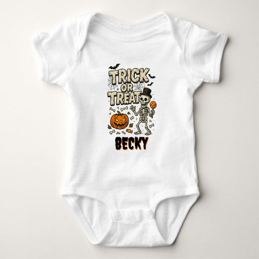 Schattigee Trick or treat Baby Romper (Voorkant)