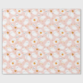 Schattigee Trick or treat Geesten met pompoenen op Cadeaupapier (Vlak)