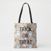 Schattigee Trick or treat Halloween Canvas tas (Voorkant)