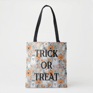 Schattigee Trick or treat Halloween Canvas tas