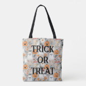 Schattigee Trick or treat Halloween Canvas tas (Achterkant)