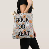 Schattigee Trick or treat Halloween Canvas tas (Dichtbij)