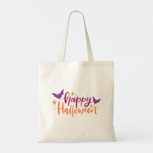 Schattigee Trick or treat Halloween Canvas tas (Achterkant)