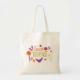 Schattigee Trick or treat Halloween Canvas tas