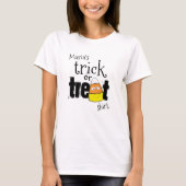 Schattigee Trick or treat Halloween gepersonalisee T-shirt (Voorkant)