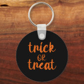 Schattigee Trick or treat Polkadots Halloween Desi Sleutelhanger (Voorkant)