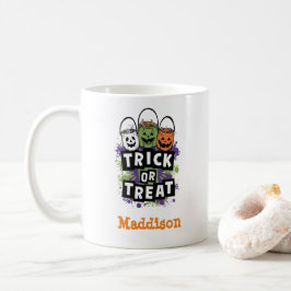 Schattigee Trick or treat Snoep gepersonaliseerd Koffiemok