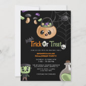 Schattigee Trick or treat Spooktacular Halloween P Kaart (Voorkant)