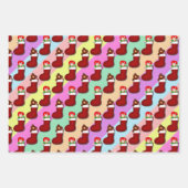 Schattigee Triple Delight Kerst Inpakpapier Vel (Voorkant)