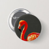 Schattigee Tropical Bright Pink Flamingo Ronde Button 5,7 Cm (Voorkant /achterkant)
