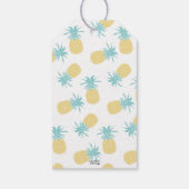Schattigee Tropische Ananas Luau Party Dank u wel Cadeaulabel (Achterkant)