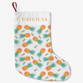 Schattigee tropische ananasvrucht kleine kerstsok (Voorkant)