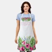 Schattigee tropische bloemen met sarcastisch citaa schort (Gedragen)