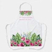 Schattigee tropische bloemen met sarcastisch citaa schort (Voorkant)