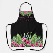 Schattigee tropische bloemen met sarcastisch citaa schort (Voorkant)