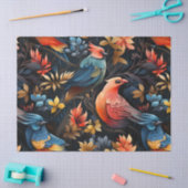 Schattigee Tropische Bloemen Oerwoud Vogels Decoup Tissuepapier (Craft)