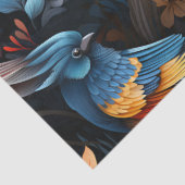 Schattigee Tropische Bloemen Oerwoud Vogels Decoup Tissuepapier (Detail)