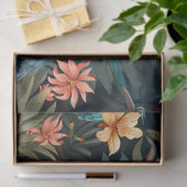 Schattigee Tropische Bloemen Oerwoud Vogels Decoup Tissuepapier (Geschenk)