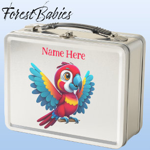 Schattigee Tropische Macaw Parrot Bird Cartoon Gra