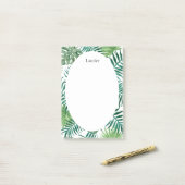 Schattigee tropische palmbladeren Kantoor Post-it  Post-it® Notes (Op bureau)