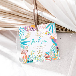 Schattigee Tropische Partij Bedankjes Labels