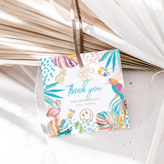 Schattigee Tropische Partij Bedankjes Labels