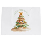 Schattigee tropische strand kerstboom groot cadeauzakje (Voorkant)