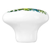 Schattigee tropische strandhuispapegaaien keramische knop (Zijkant)