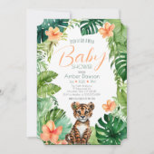 Schattigee Tropische Tijger voor Oerwoud van Meisj Kaart (Voorkant)