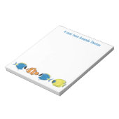 Schattigee tropische vis gepersonaliseerd notitieblok (Linkerzijde)