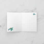 Schattigee tropische vissen en Zee schildpadden Bl Bedankkaart (Binnen)