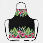 Schattigee Tropische Waterverf Bloemen Schort (Voorkant)