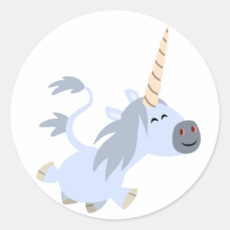 Schattigee Trotting Cartoon Eenhoorn Sticker